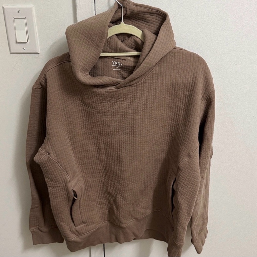 Abercrombie & Fitch Brown Quilted Pullover Hoodie